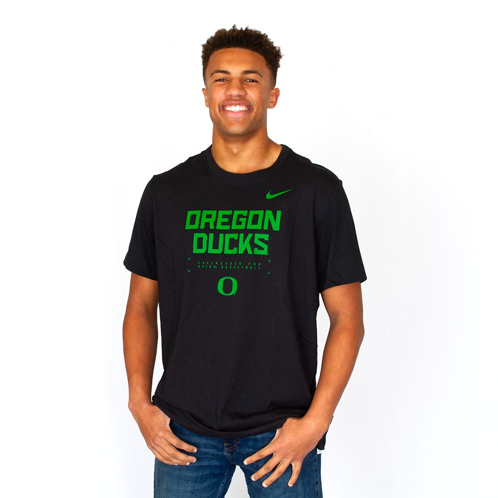 Classic Oregon O, Nike, Black, Crew Neck, Performance/Dri-FIT, Men, Basketball, Courtside, Arena Locations, T-Shirt, 945433